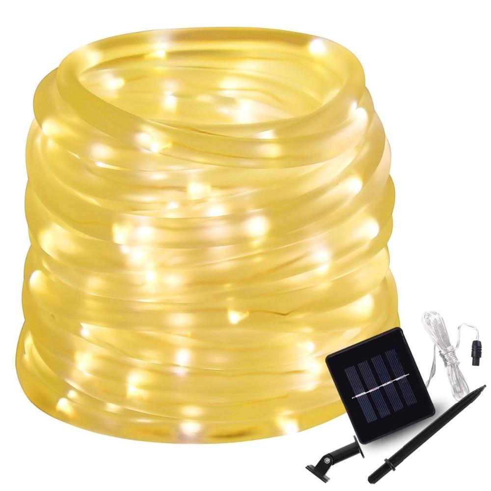 LED-Solar-Schlauch-Gartenlichterkette