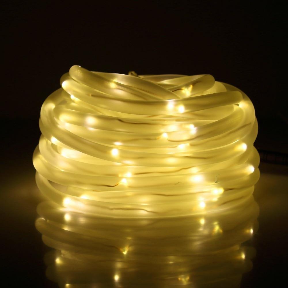 LED-Solar-Schlauch-Gartenlichterkette