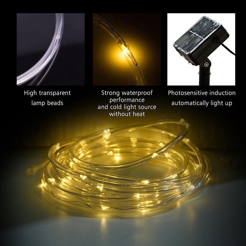 LED-Solar-Schlauch-Gartenlichterkette