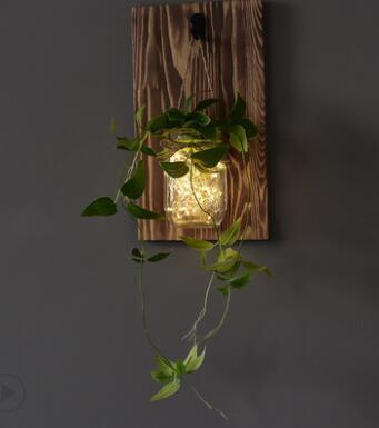 Jinx - Wandmontiertes Lichterketten-Einmachglas