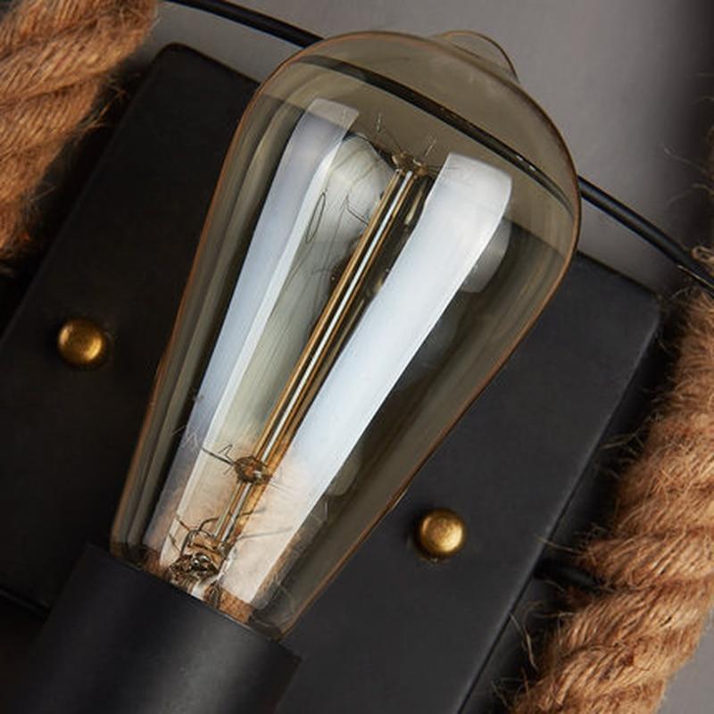 Clove - Runde Seilwickel-Wandlampe